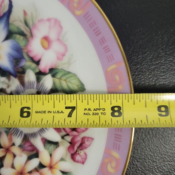 DANBURY MINT - Bouquets Of The World - " Flowers of  Brazil " Plate - Picture 7 of 8